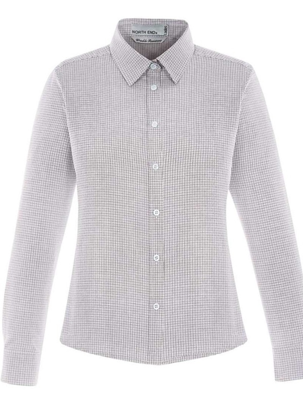Purple and White Micro-Check Button-Down Shirt